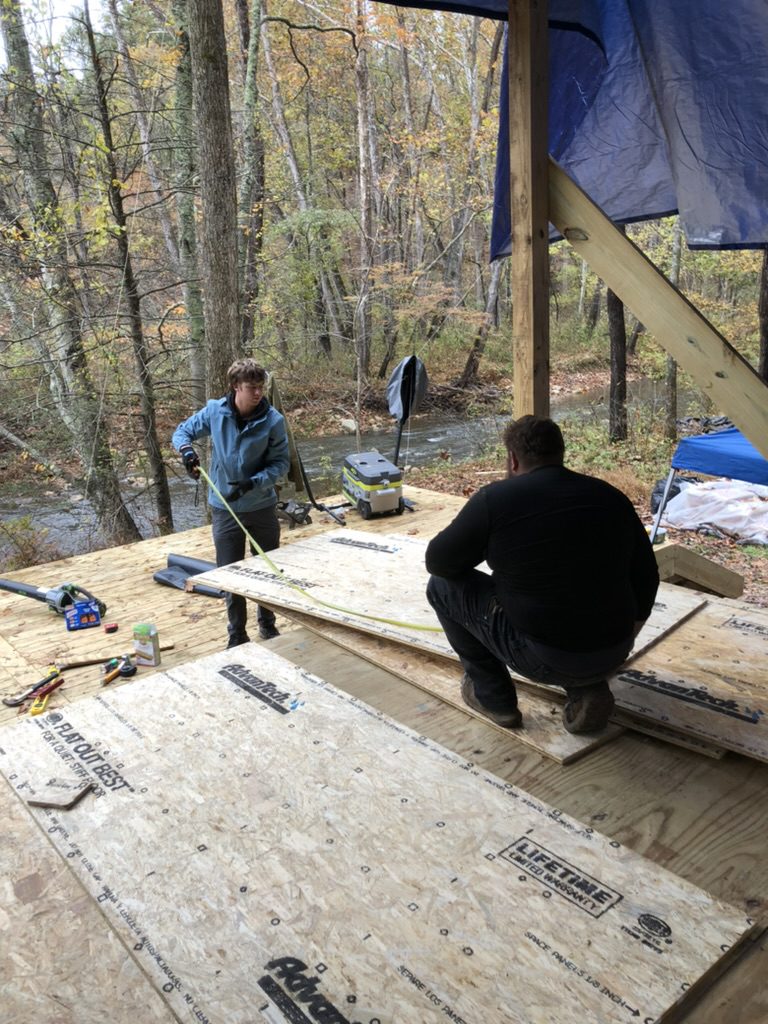 AdvanTech moisture resistant subflooring installed in a CertaShed custom build