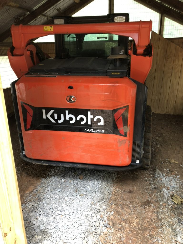 Custom sheds Greenville SC - Site Prep with Kubota